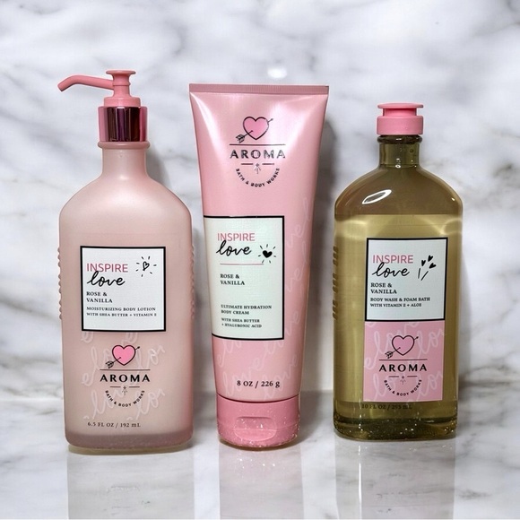 Bath and Body Works Rose & Vanilla Body Care Gift Set NWT - Picture 1 of 4
